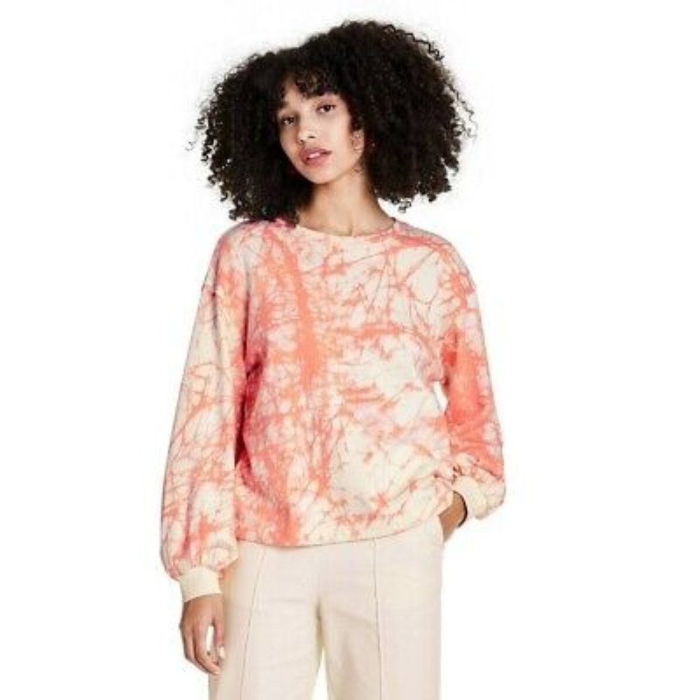 Women's Marble Print High-Low Sweatshirt - Rachel Comey x Target Pink Medium
